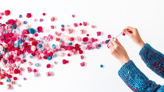 Uczestnicy warsztatów haftu